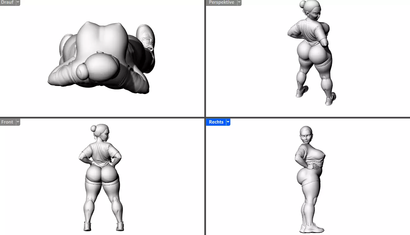 Fittness Lady 3D print model_4