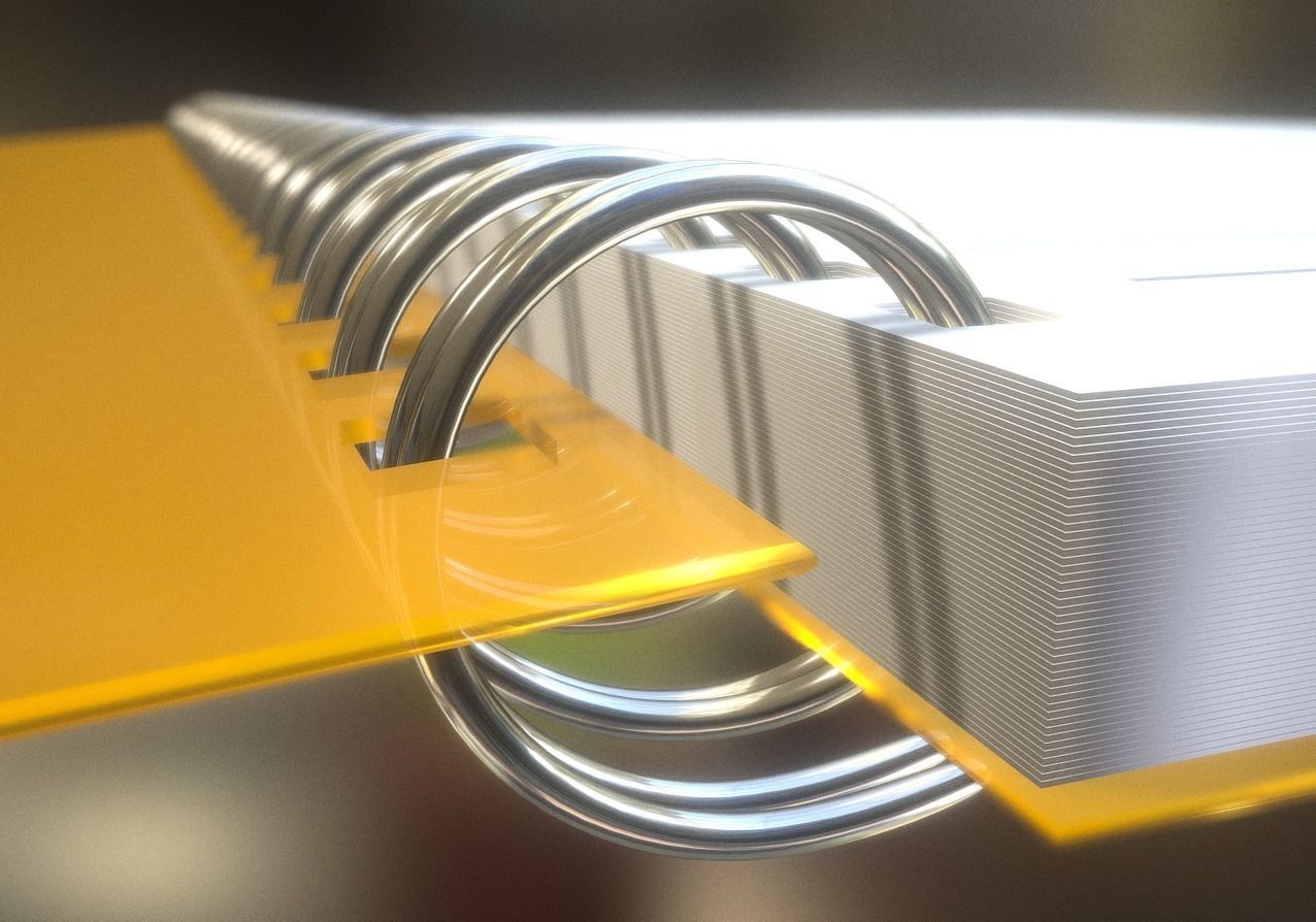 Notepad lined and animated 3D model_4