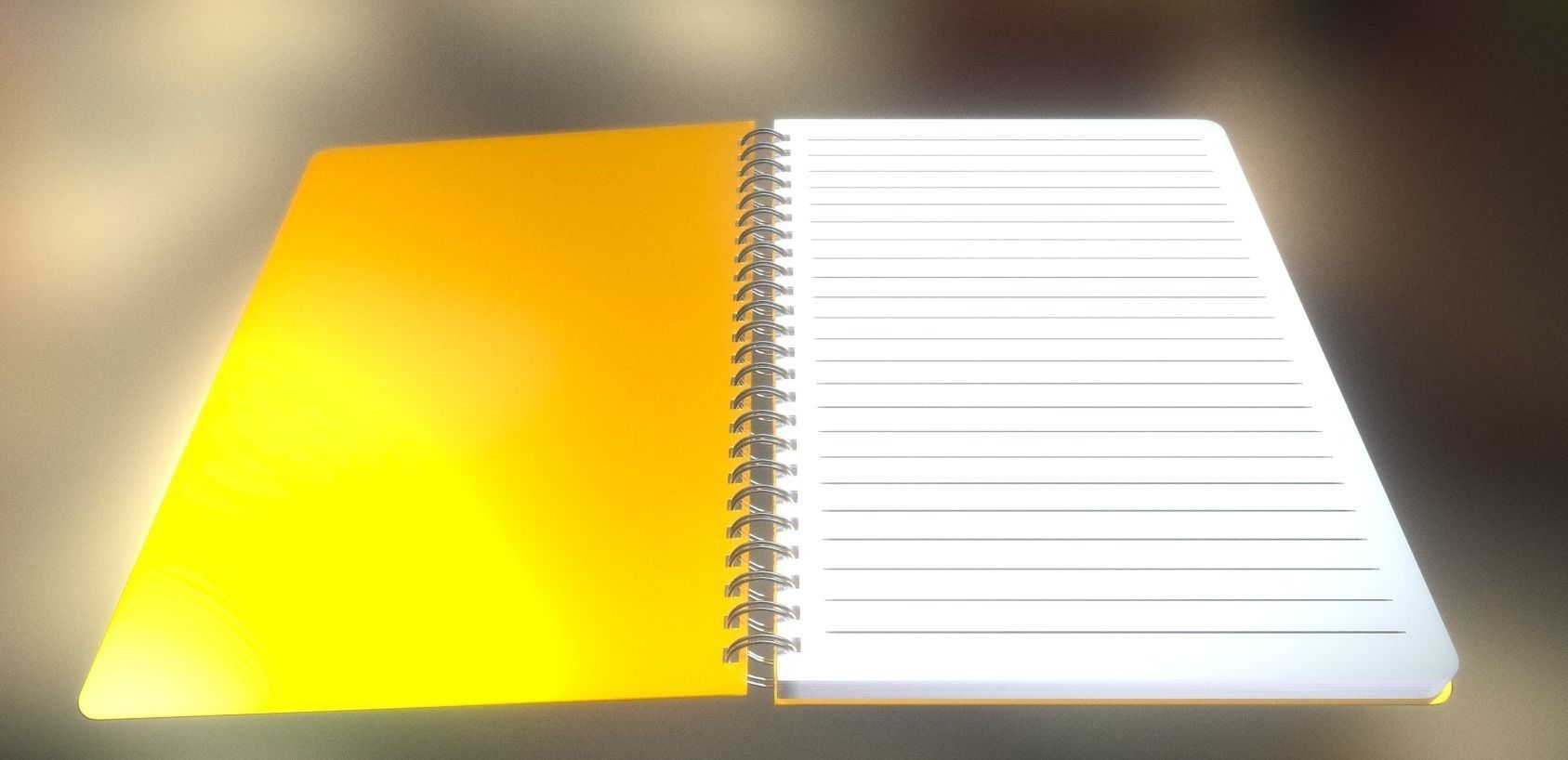 Notepad lined and animated 3D model_10
