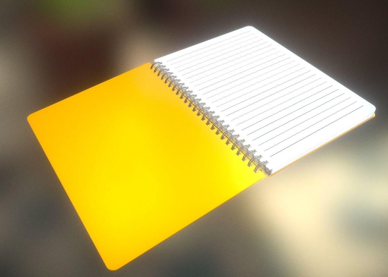 Notepad lined and animated 3D model_17
