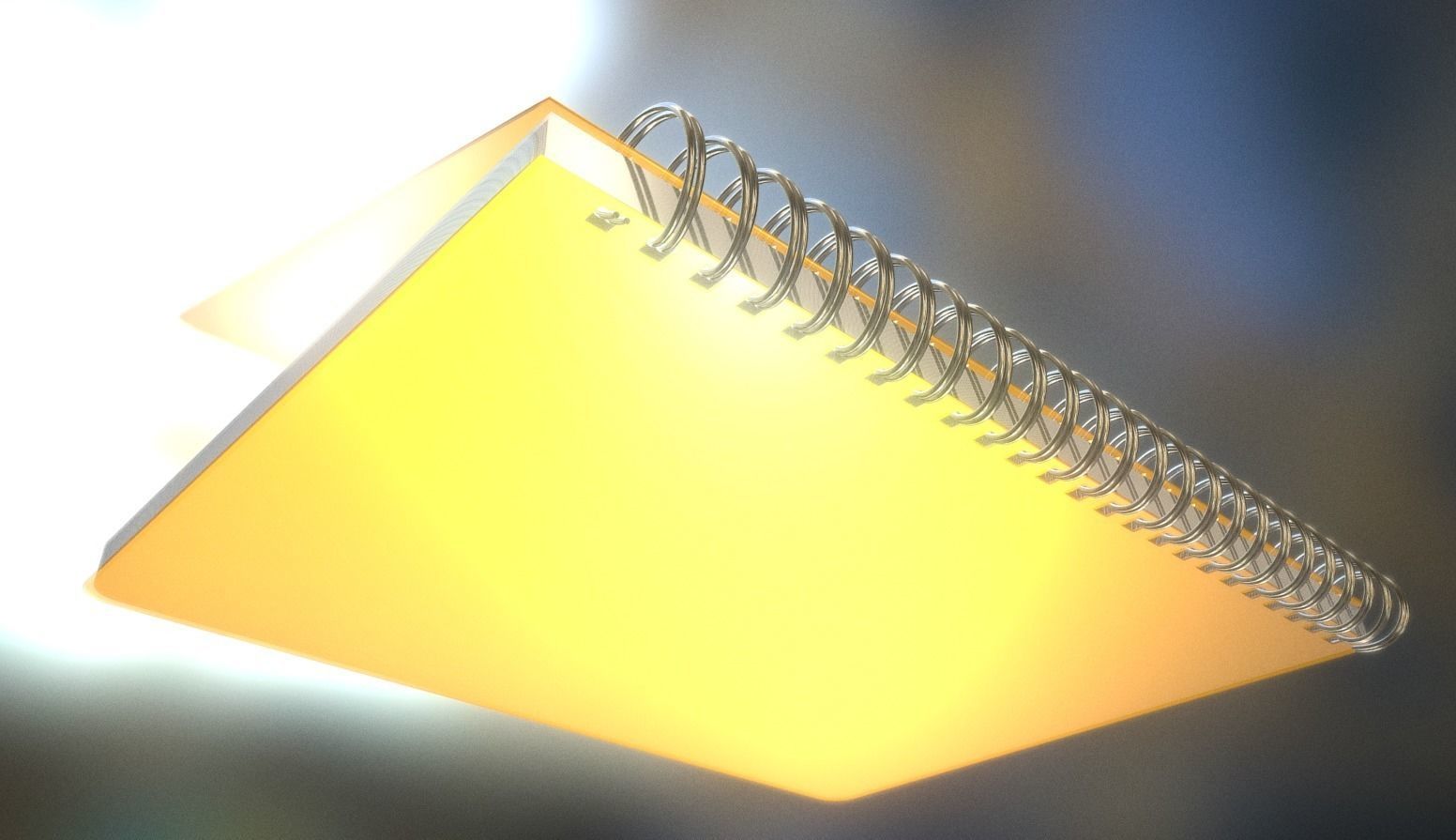 Notepad lined and animated 3D model_5