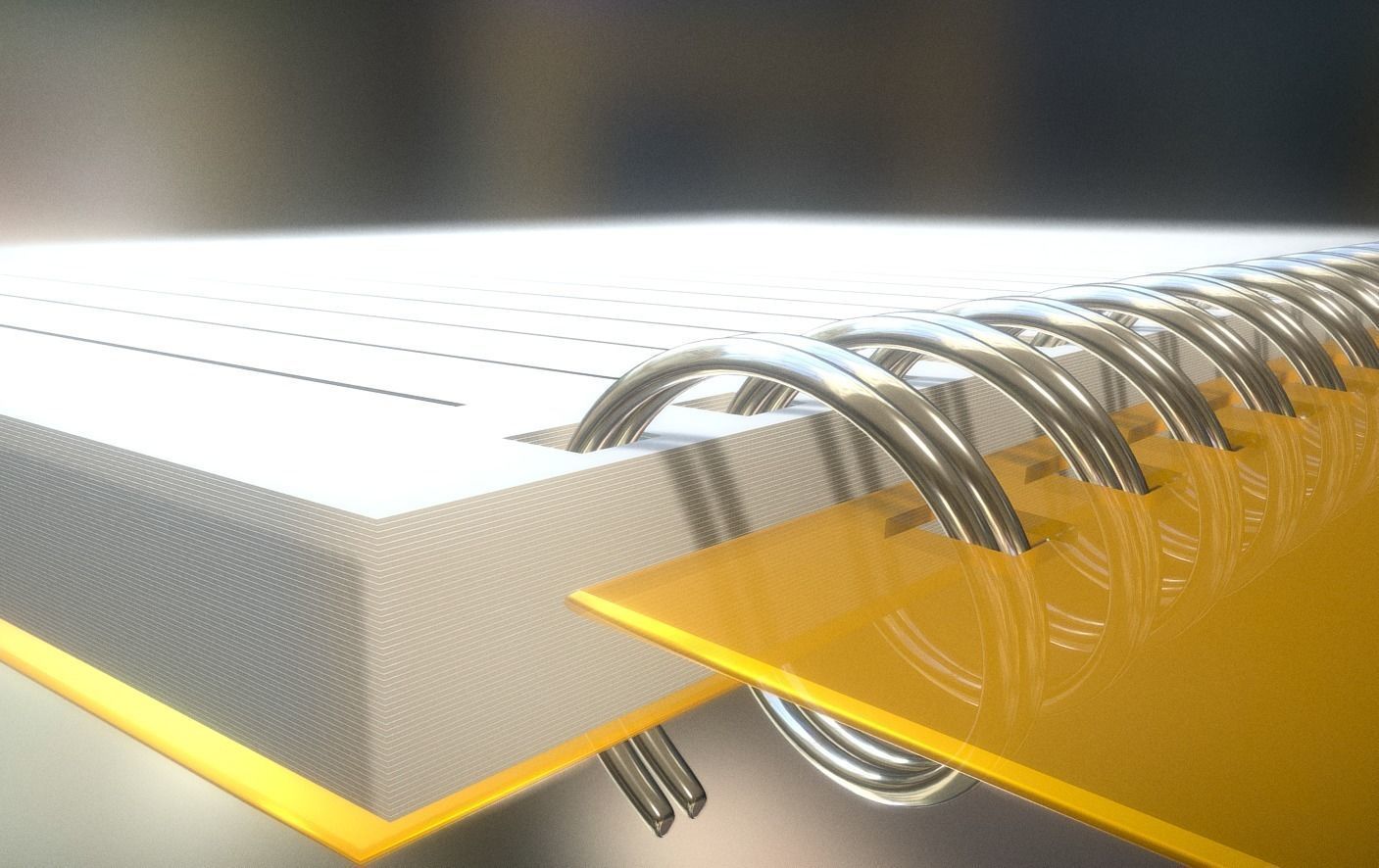 Notepad lined and animated 3D model_13