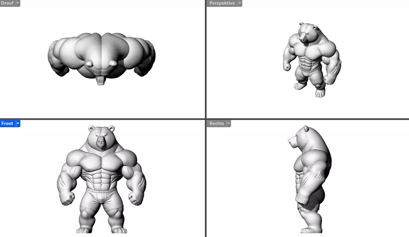 Bear wild 3D print model_2