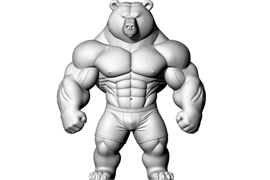 Bear wild 3D print model_1