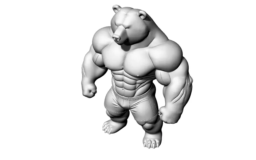 Bear wild 3D print model_0
