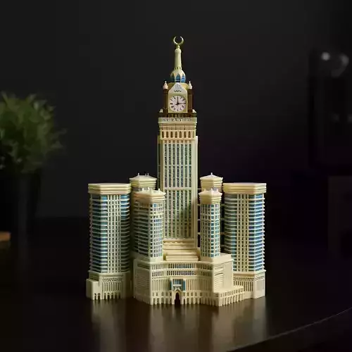 3D Design of Makkah Royal Clock Tower Abraj Al-Bait