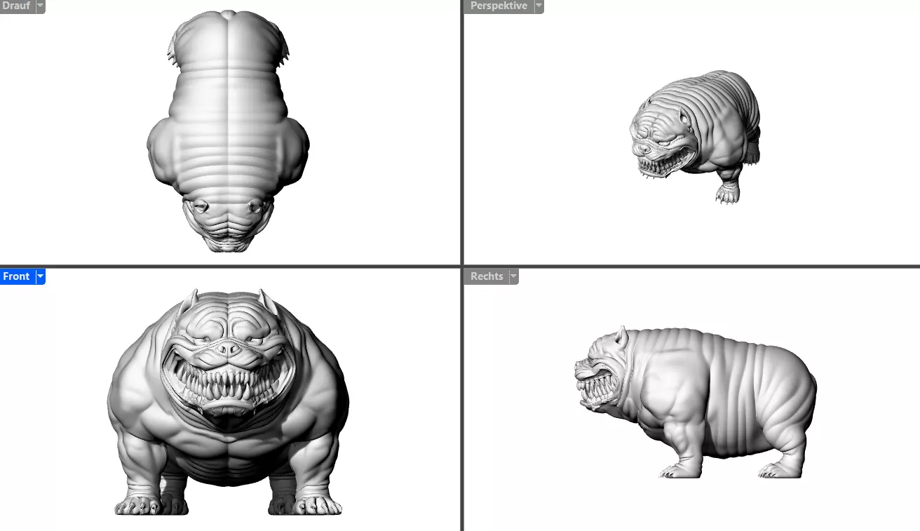 Funny Bull Dog 3D print model_7