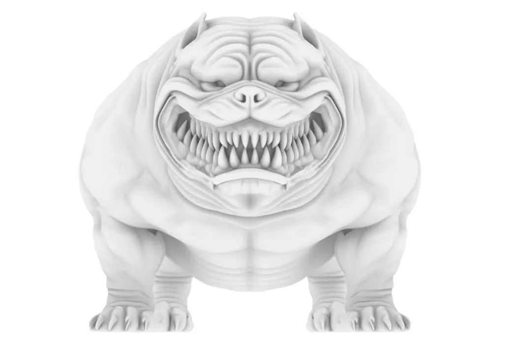 Funny Bull Dog 3D print model_3
