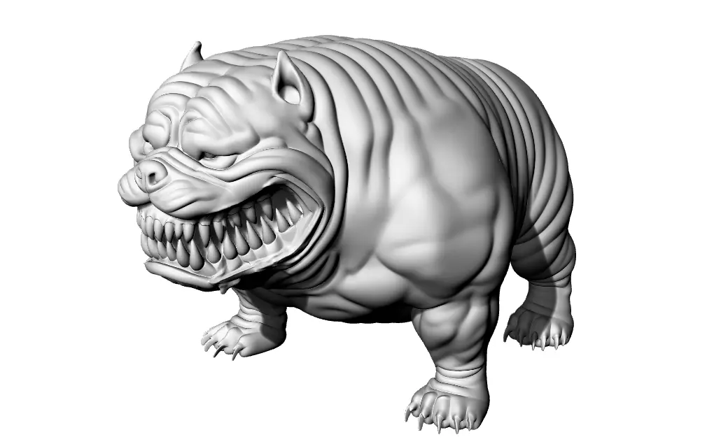Funny Bull Dog 3D print model_6
