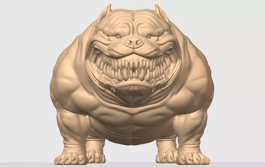 Funny Bull Dog 3D print model_0