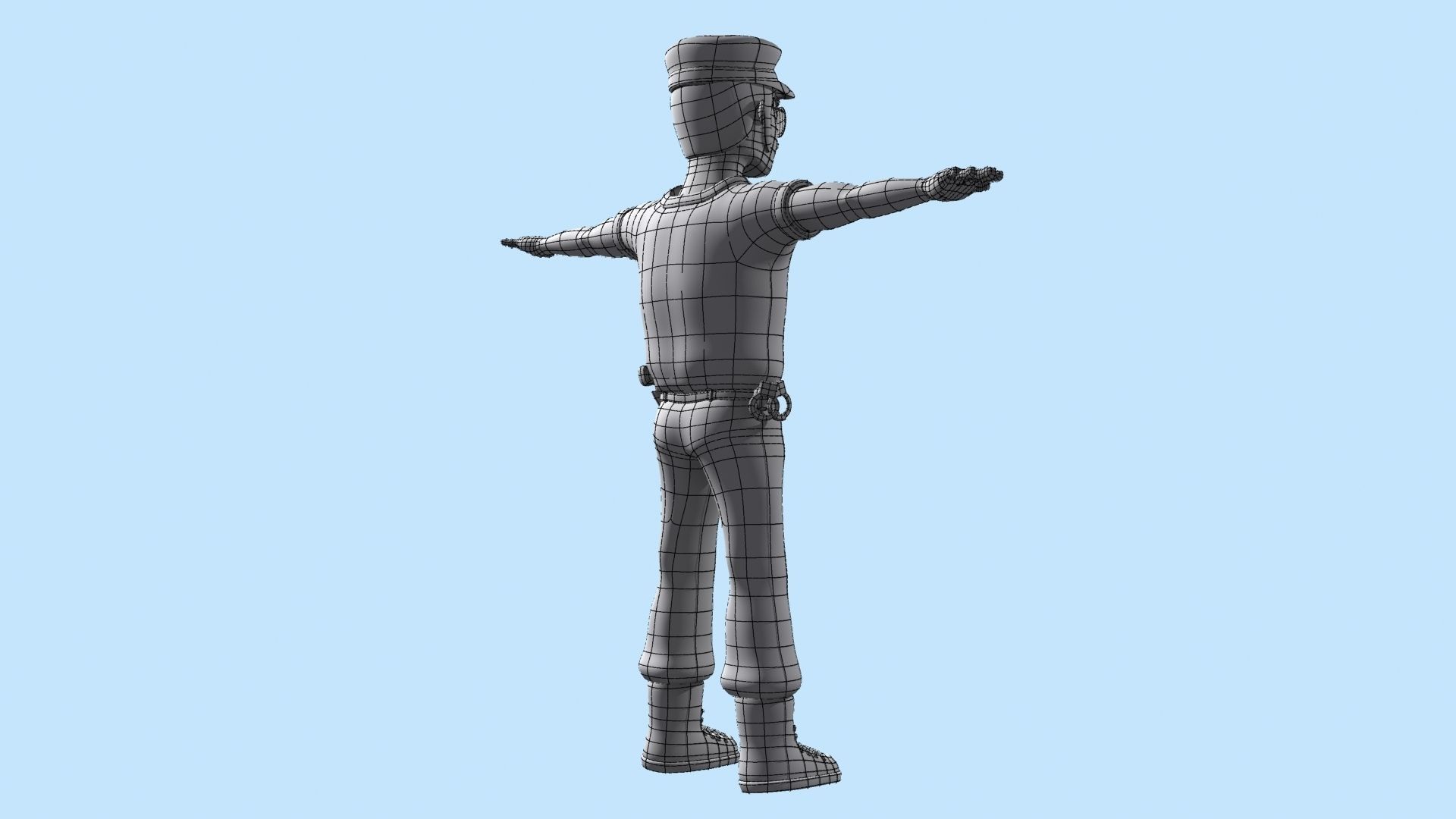 Cartoon Policeman 3D model_19
