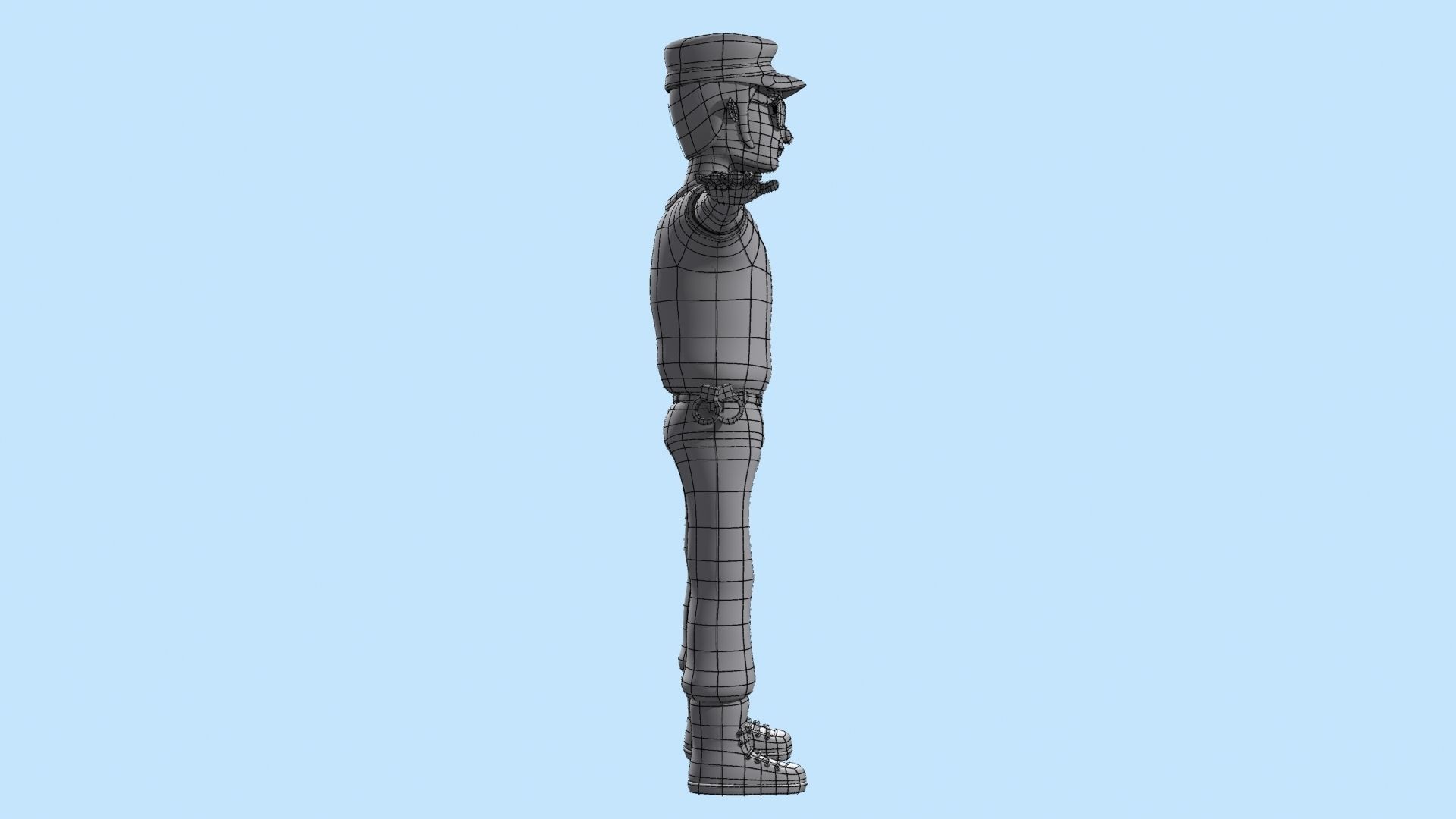 Cartoon Policeman 3D model_18