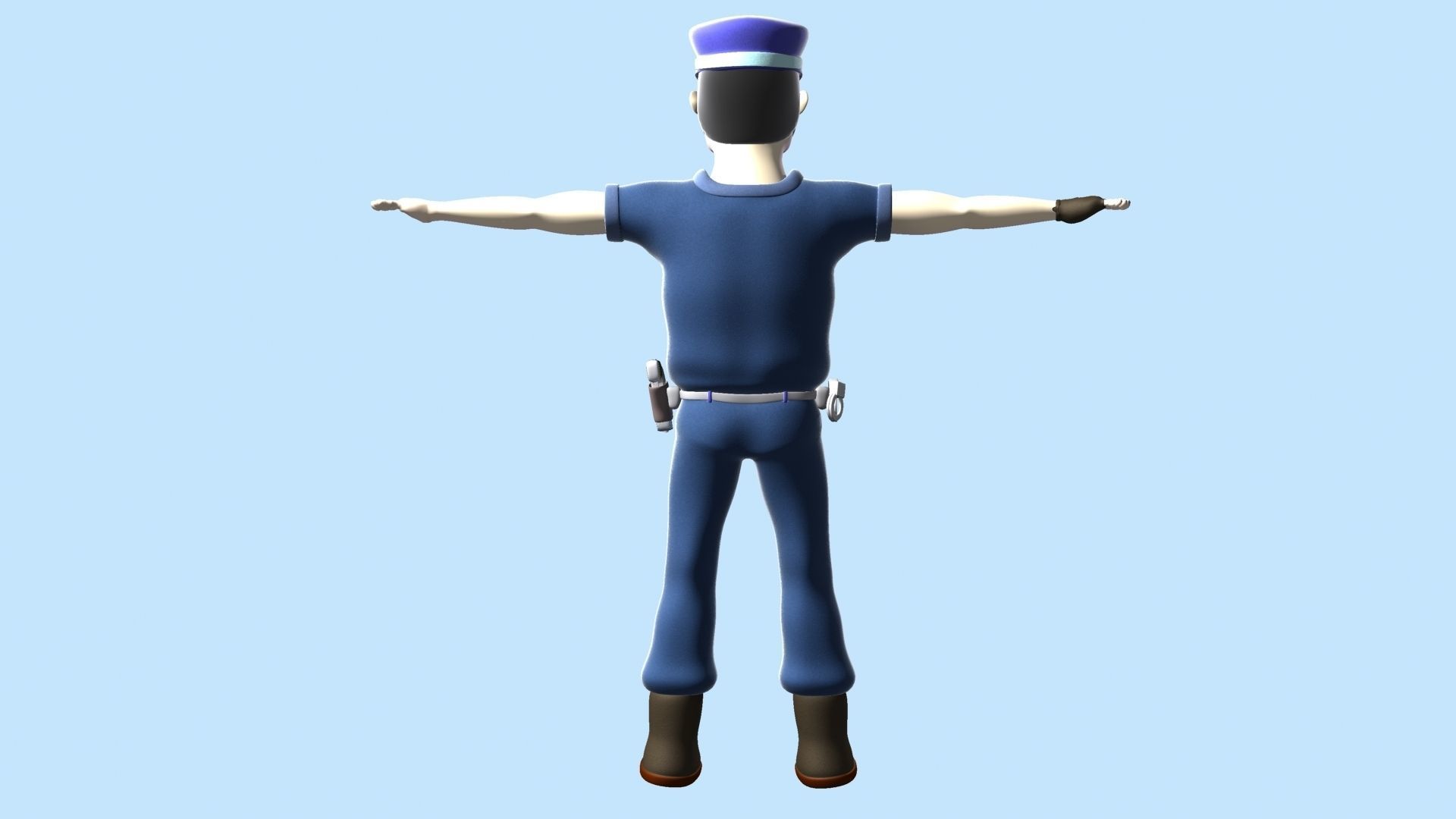 Cartoon Policeman 3D model_12