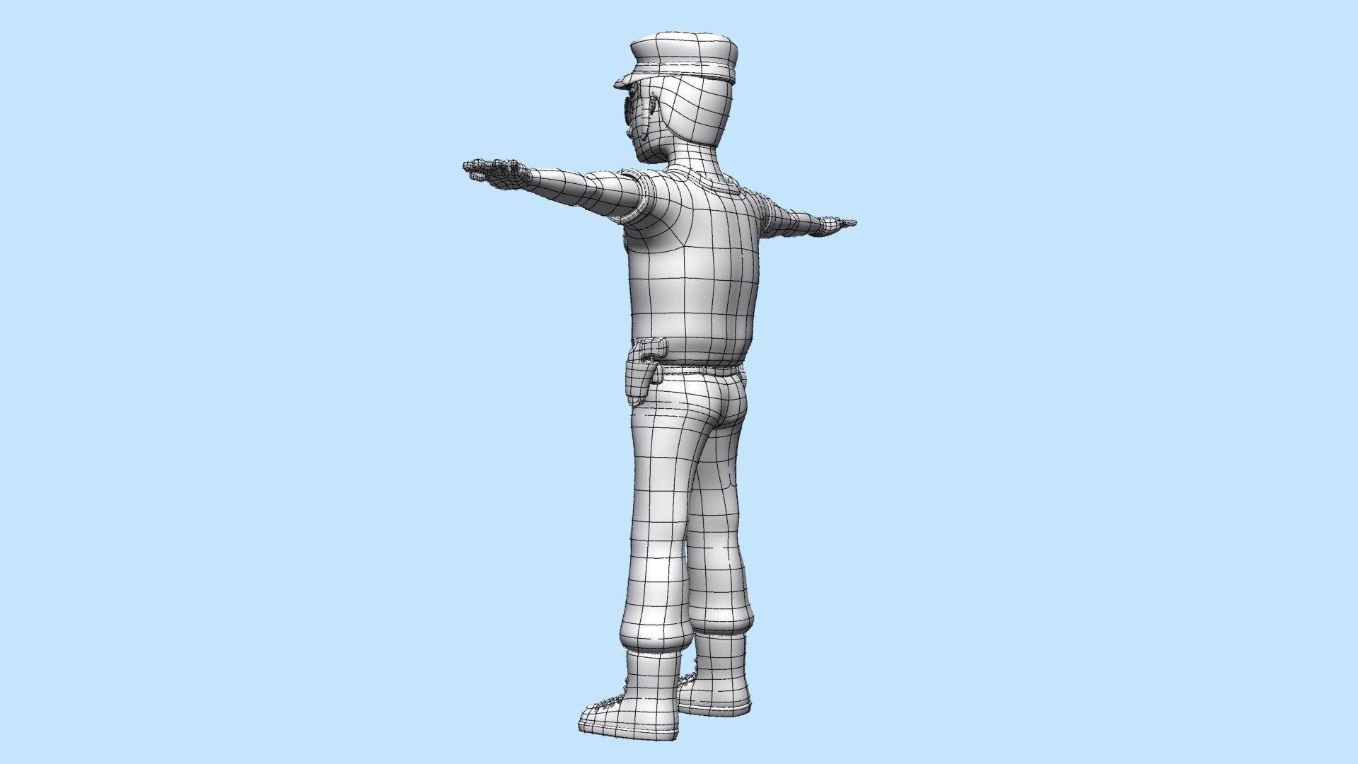 Cartoon Policeman 3D model_17