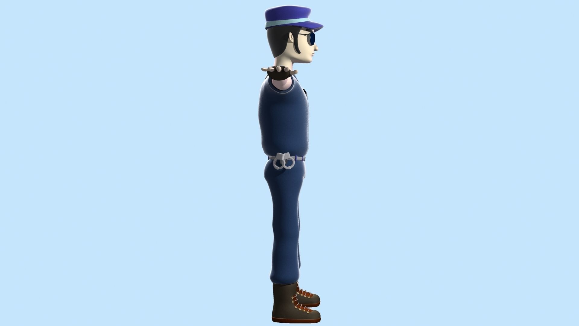 Cartoon Policeman 3D model_11