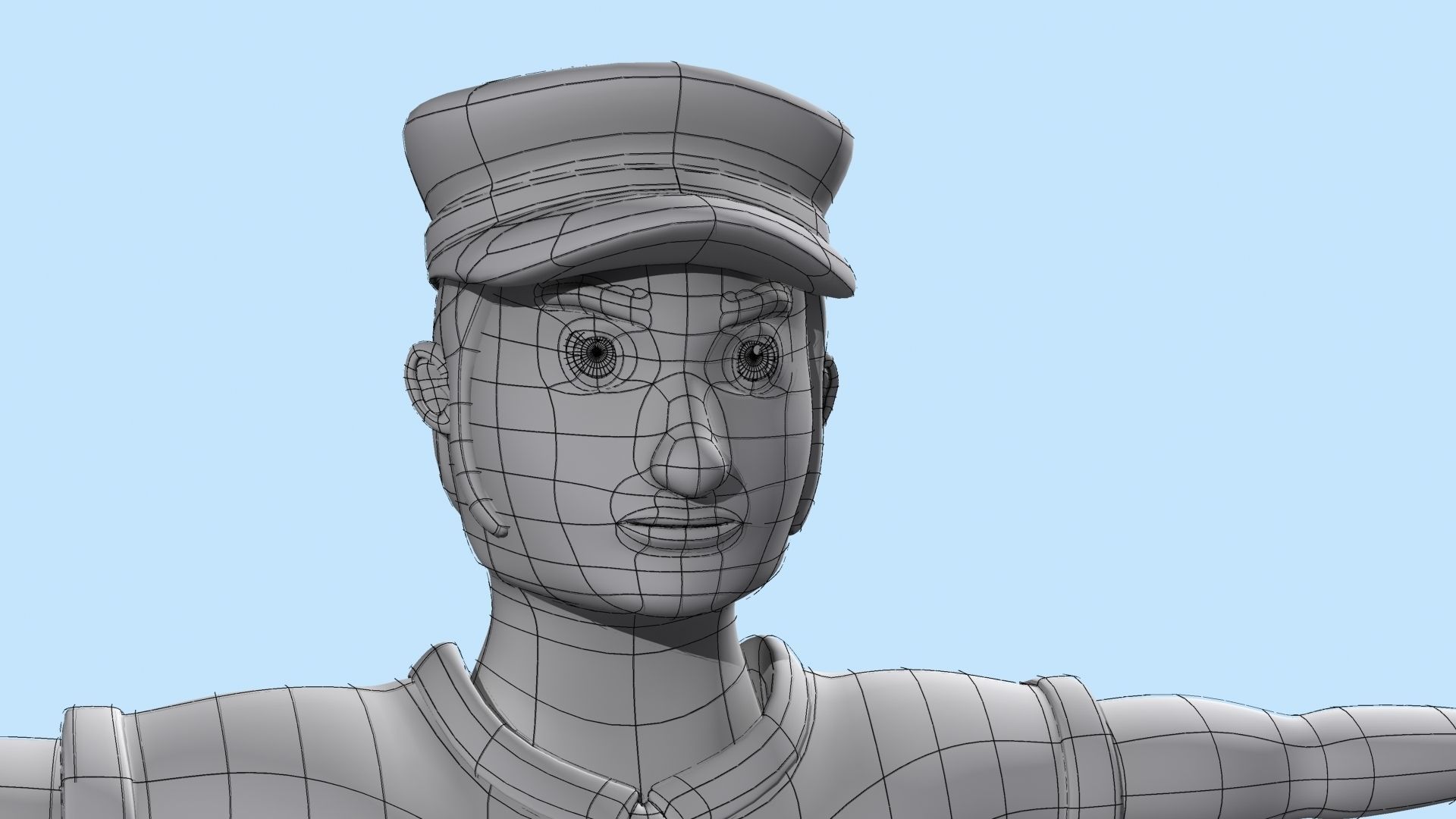 Cartoon Policeman 3D model_23