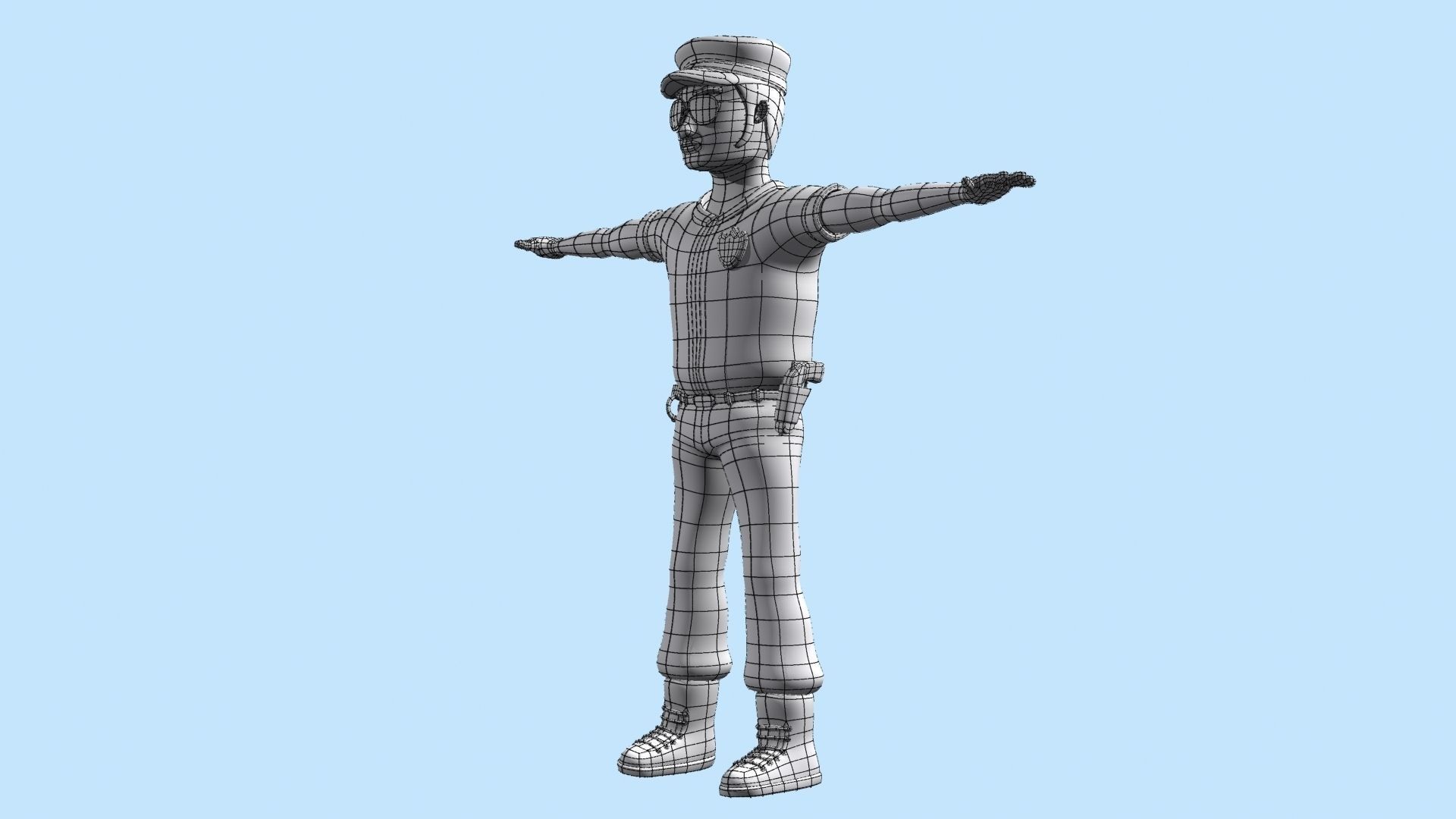 Cartoon Policeman 3D model_14