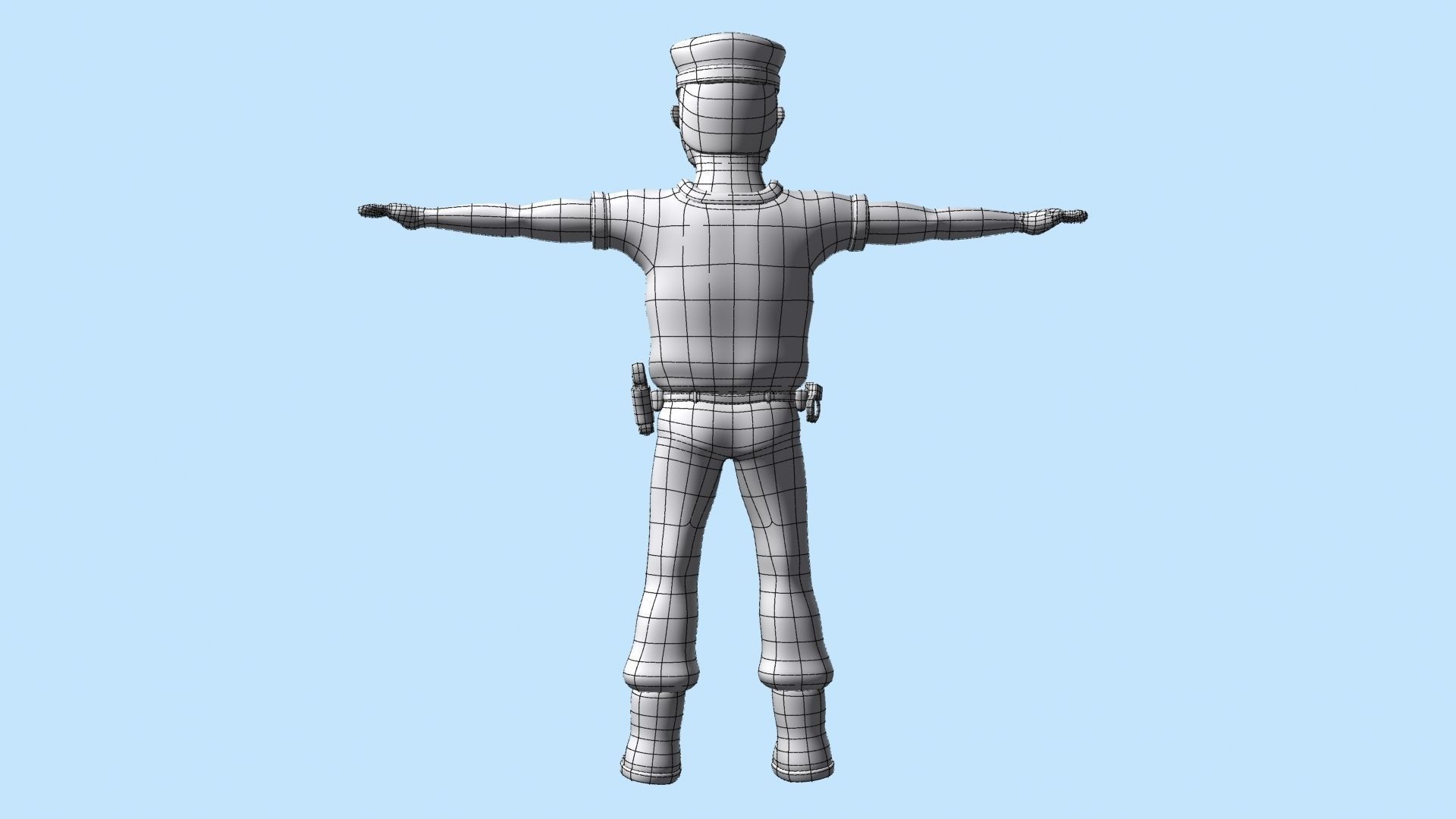 Cartoon Policeman 3D model_15