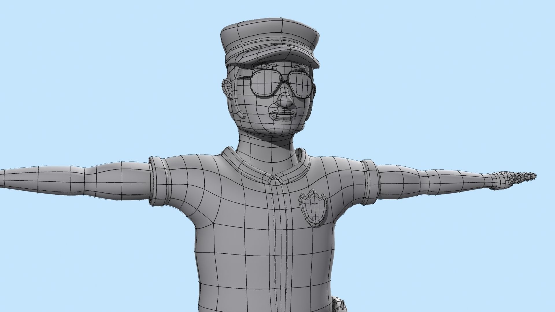 Cartoon Policeman 3D model_20