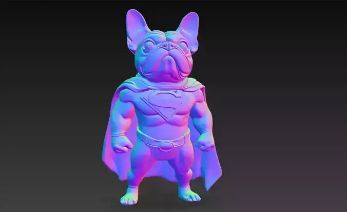 Superhero Dog Superheld Hund Kalb