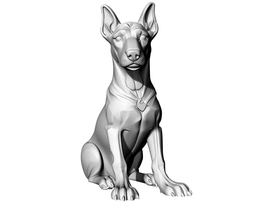 German Dog Schaefer 3D print model_1