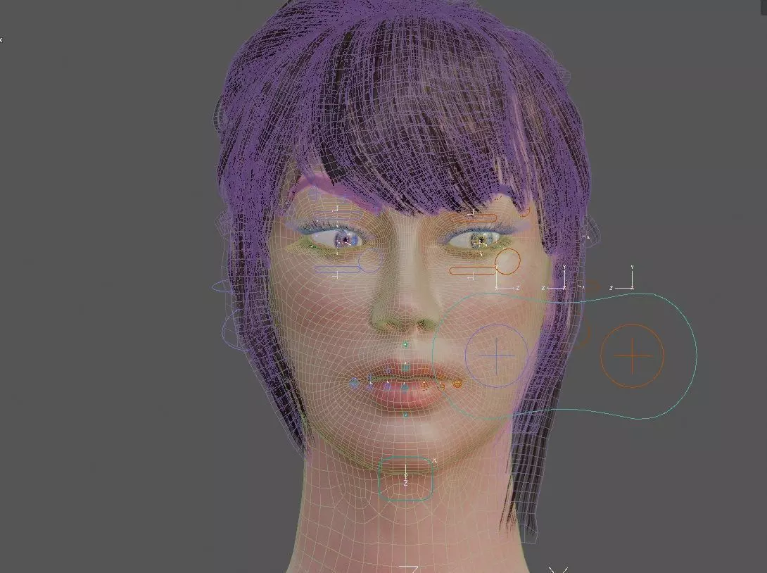High Quality Female Character Model Two Rigged Versions Low-poly 3D model_10