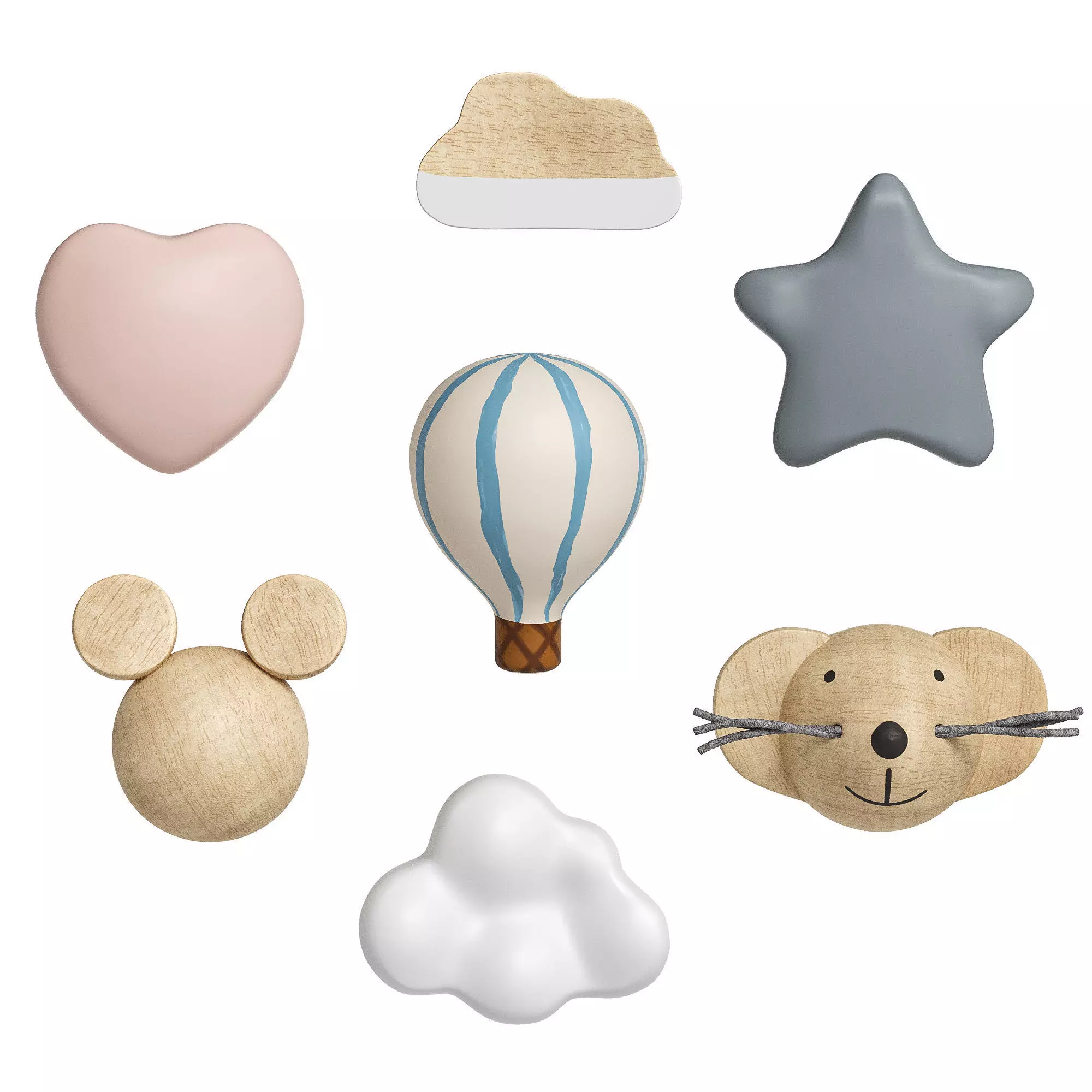 Zara Home Furniture Handle Set 3D model_2