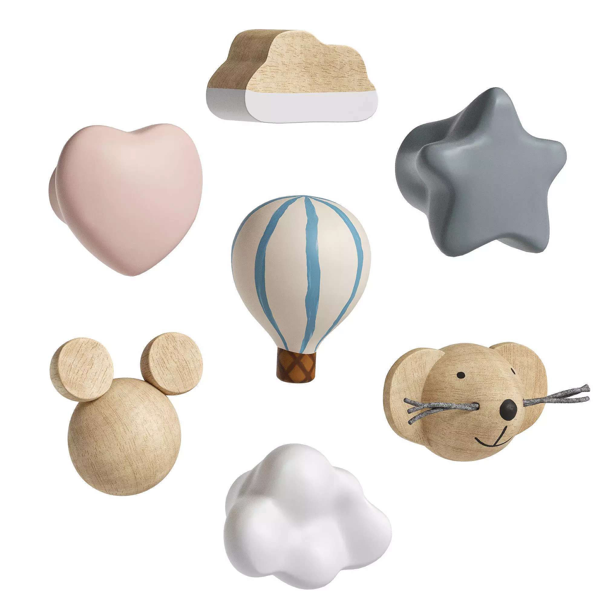 Zara Home Furniture Handle Set 3D model_0