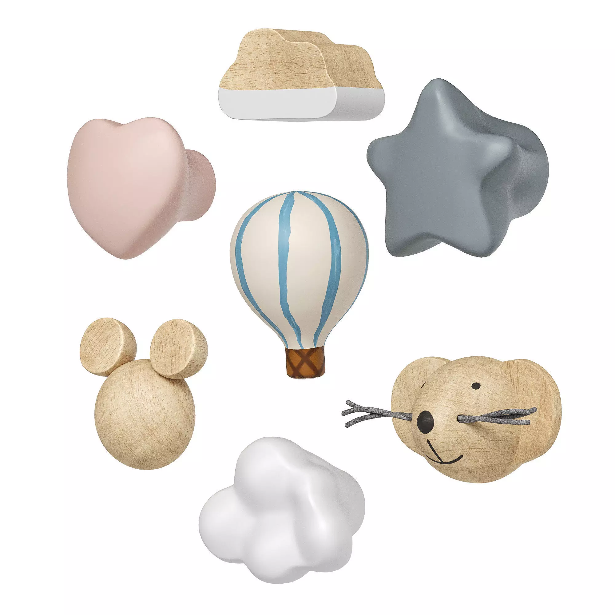 Zara Home Furniture Handle Set 3D model_3