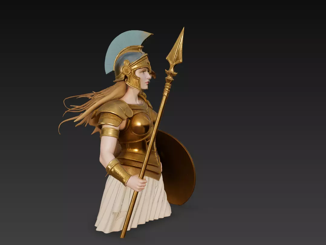 Athena - Warrior Goddess of Wisdom 3D Model 3D print model_3