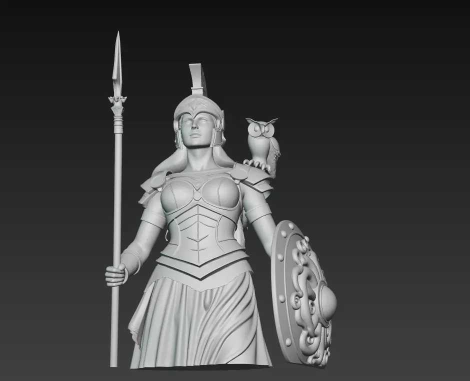 Athena - Warrior Goddess of Wisdom 3D Model 3D print model_9