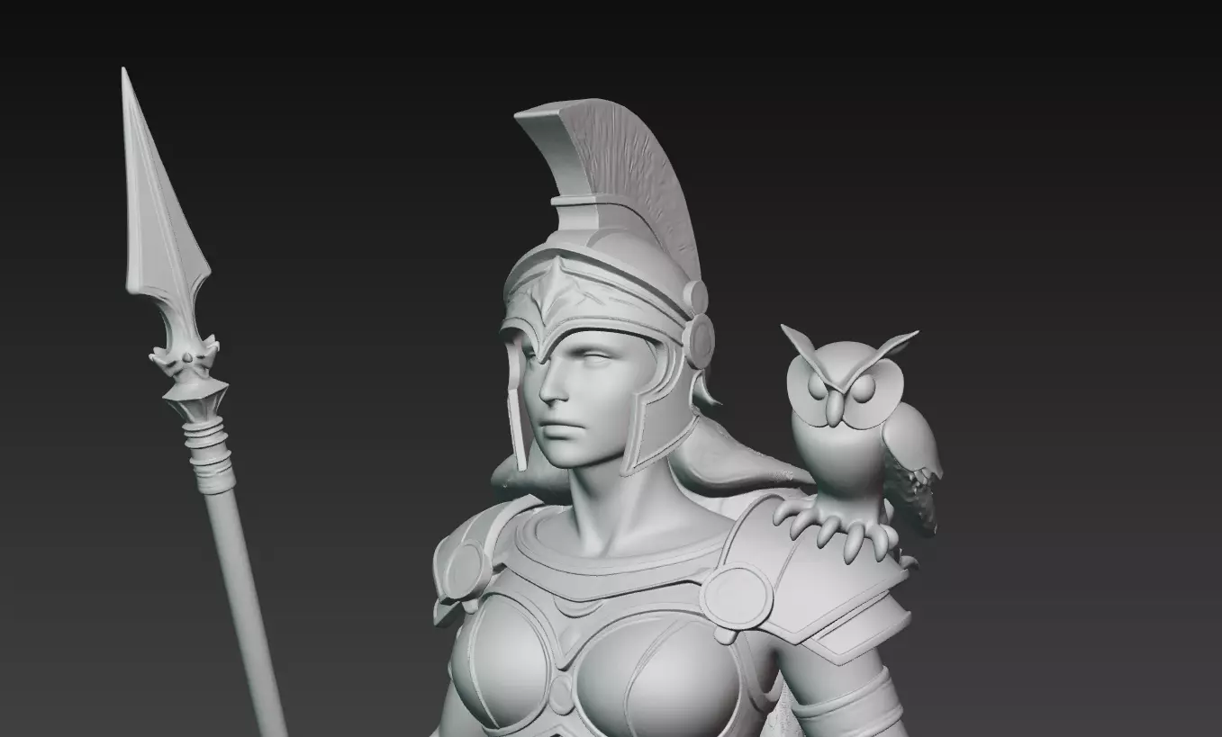 Athena - Warrior Goddess of Wisdom 3D Model 3D print model_5
