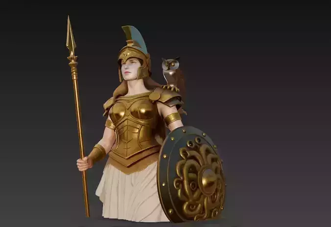 Athena - Warrior Goddess of Wisdom 3D Model 3D print model