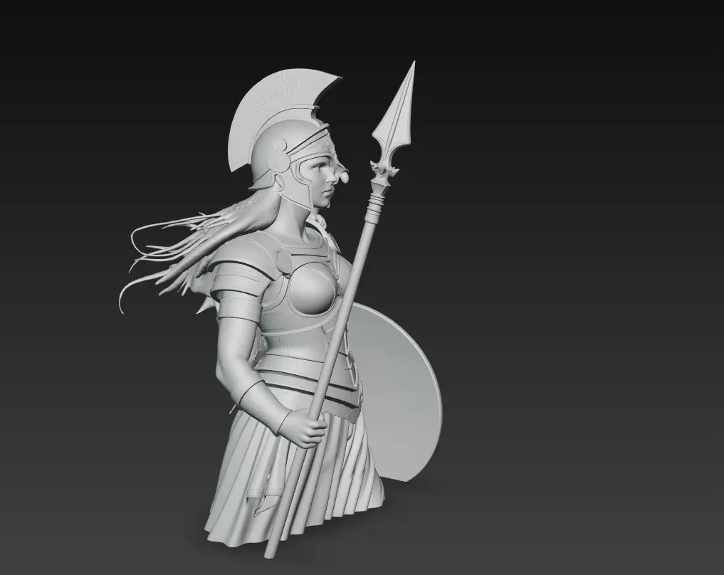 Athena - Warrior Goddess of Wisdom 3D Model 3D print model_8