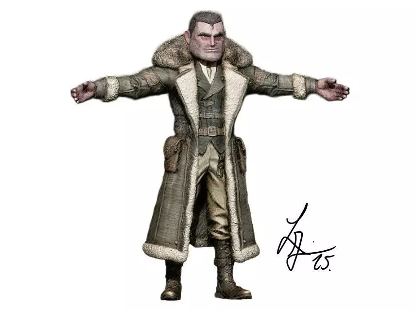 Winter Man Low-poly 3D model_2