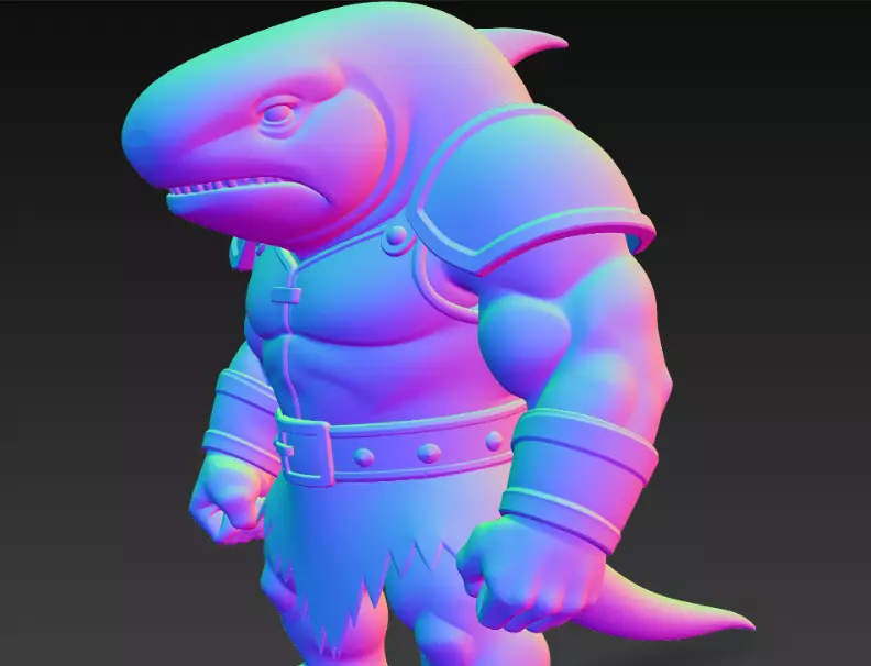 Shark Monster Big Muscle Haifisch  3D print model_0
