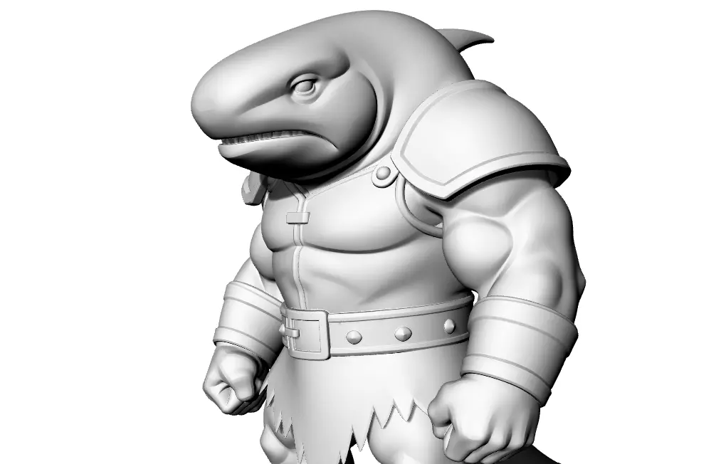 Shark Monster Big Muscle Haifisch  3D print model_2