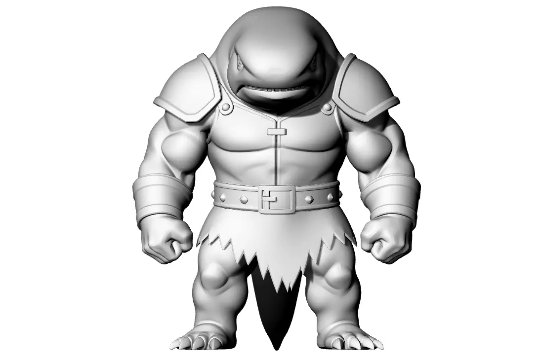 Shark Monster Big Muscle Haifisch  3D print model_4