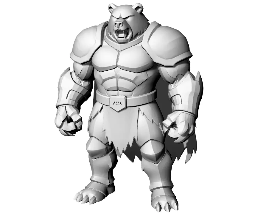 Bear Monster Big Muscle 3D print model_2