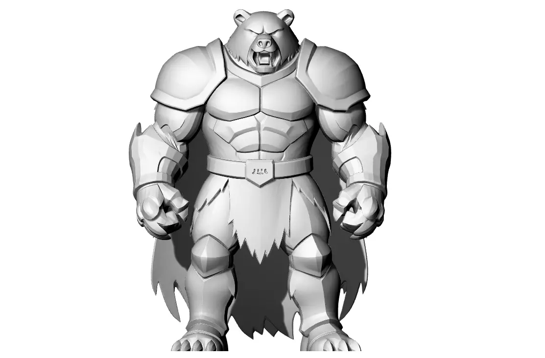 Bear Monster Big Muscle 3D print model_1