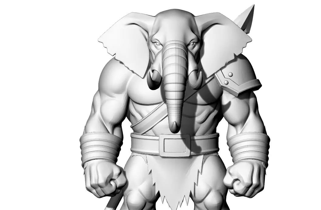 Elefant Monster Big Muscle 3D print model