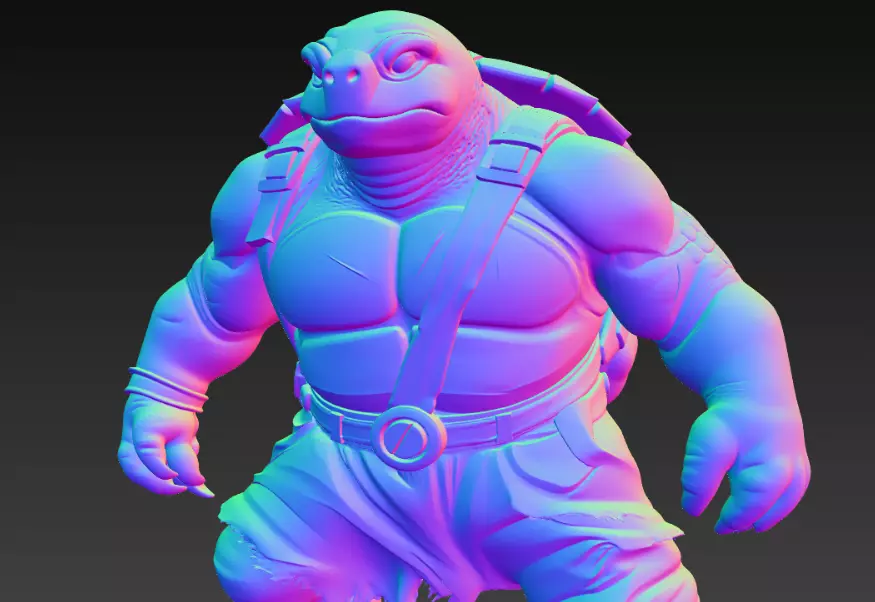 Turtle Monster Frog Ninja Schildkrote 3D print model