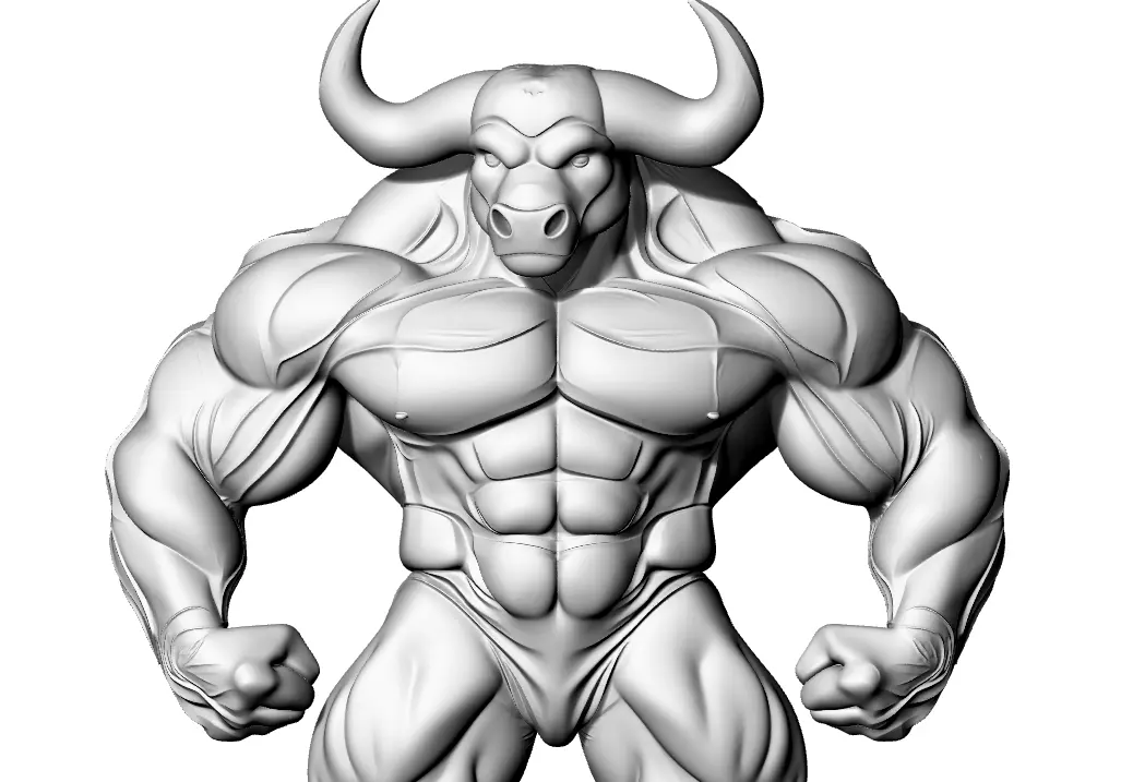 Monster Buffel Stier Big Muscle 3D print model