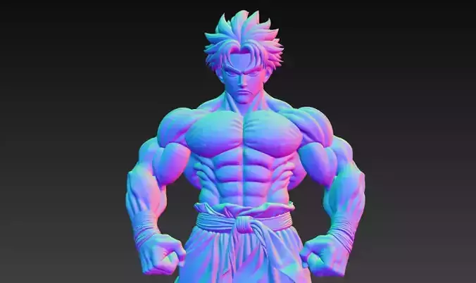 Sun Goku Muscle Anime Boy Asia