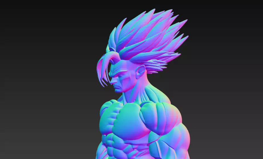 Mann Anime Big Muscle 3D print model_2