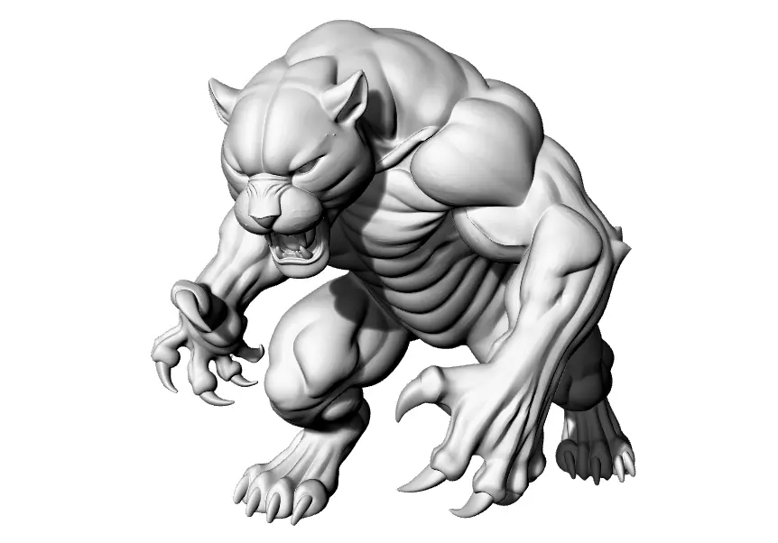 Monstro Nomro Tieger 3D print model_4