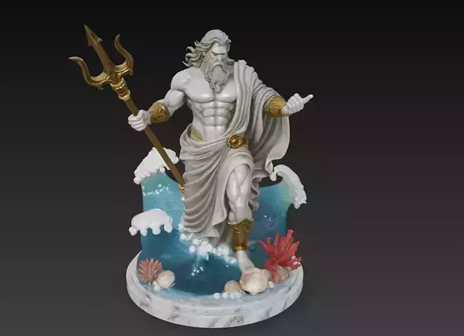 Poseidon of the Deep - Ocean King 3D Model
