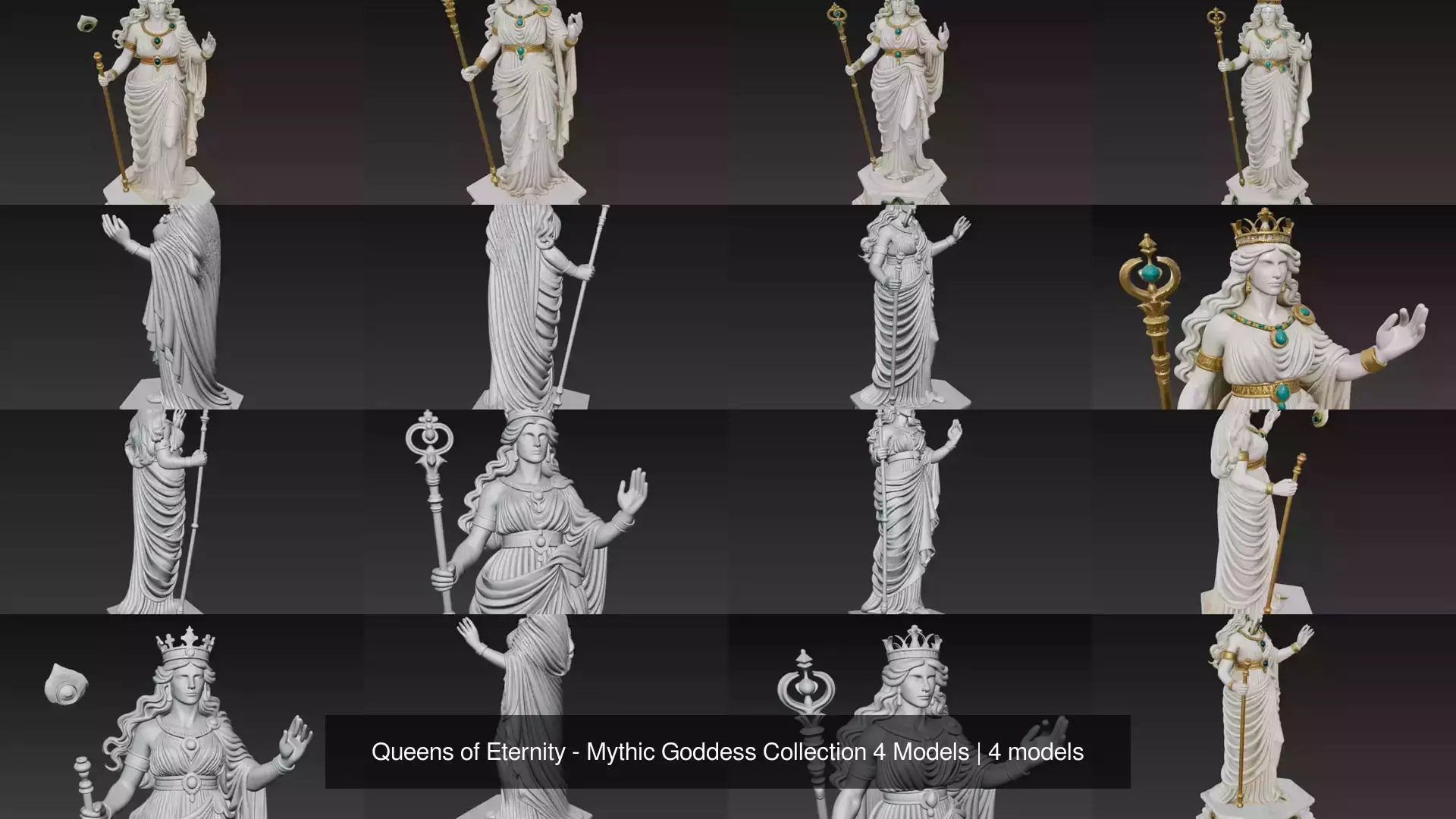 Queens of Eternity - Mythic Goddess Collection 4 Models _1