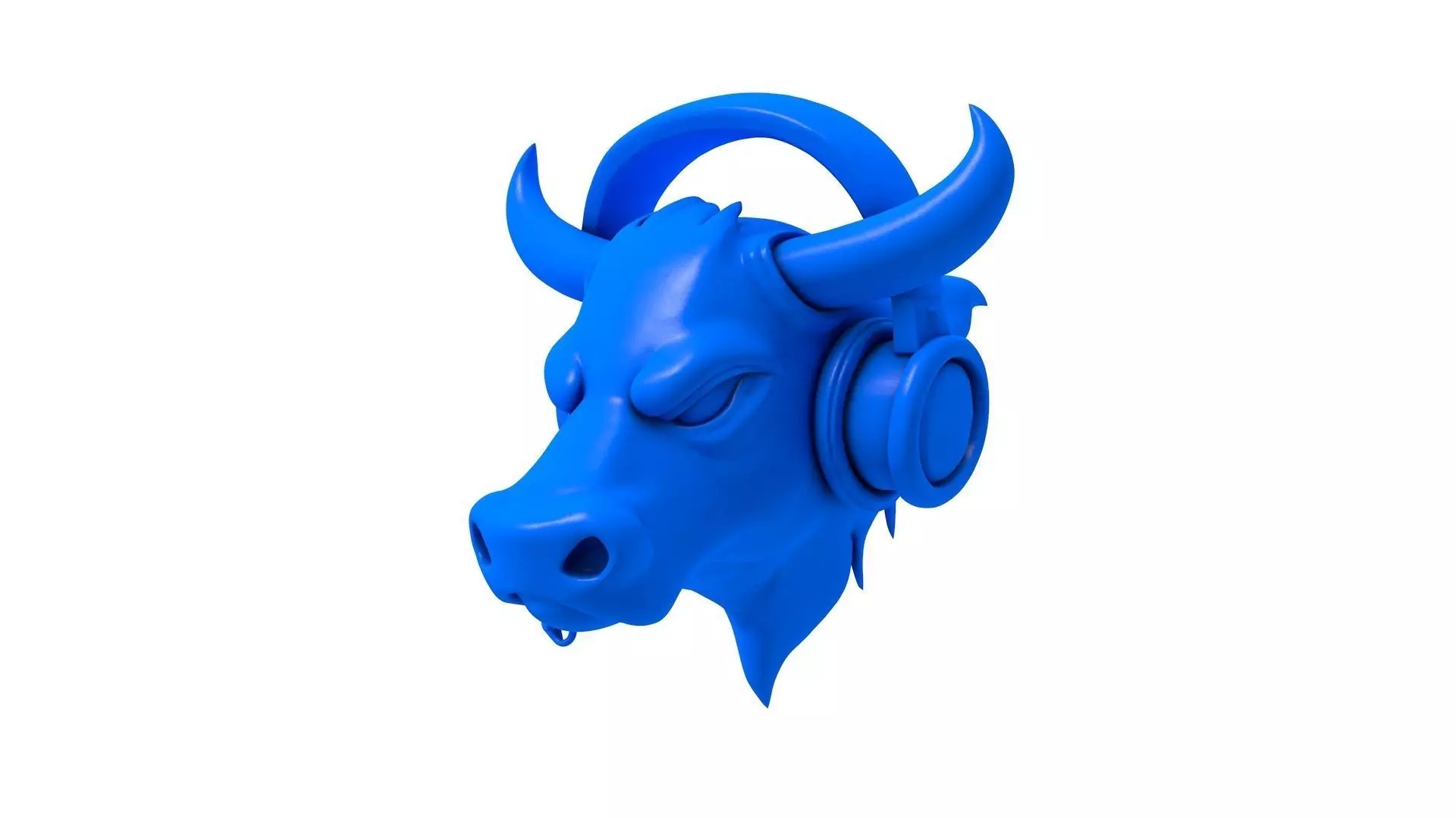 muscular bull - Bodybuilder Taurus - Golden Bull - Bull Head 3D print model