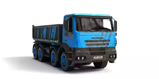 Blue Rigged Dump Truck